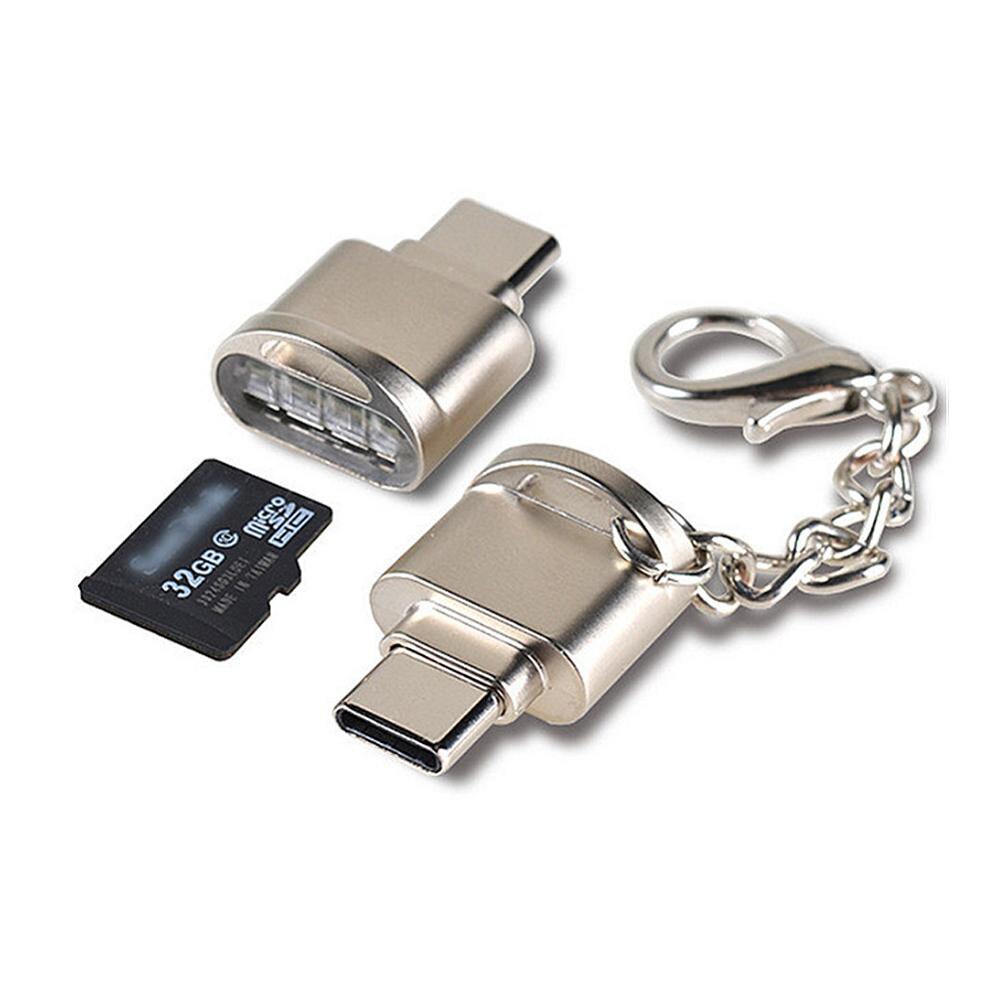 Mini usb portátil tipo c para sd tf cartão de memória ler adaptador conversor usb 3.1 otg adaptador usb c interface leitor de cartão chave