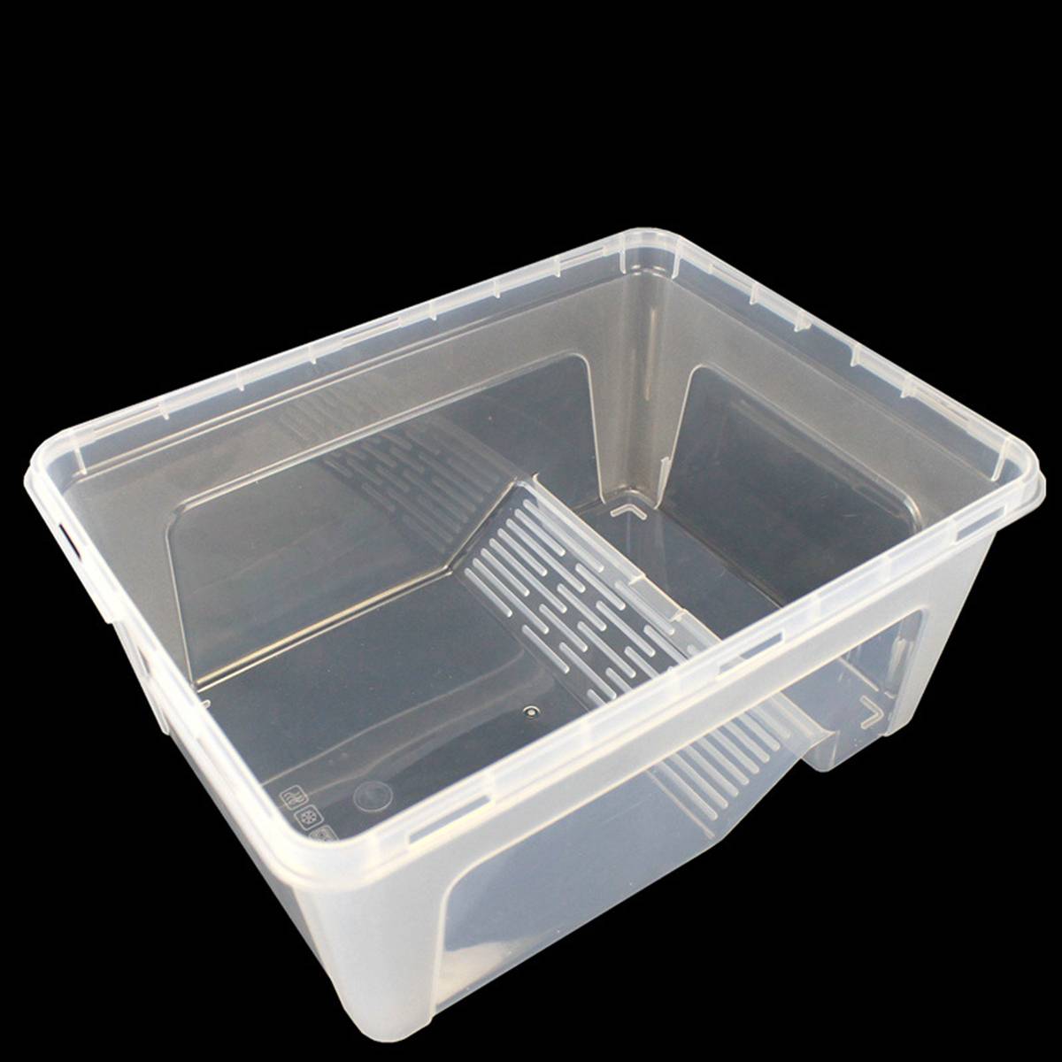 Recipiente de plástico transparente para acuario, recipiente de alimentación para cría de peces, caja de aislamiento para reptil de insectos, jaula para mascotas, suministros para terrarios