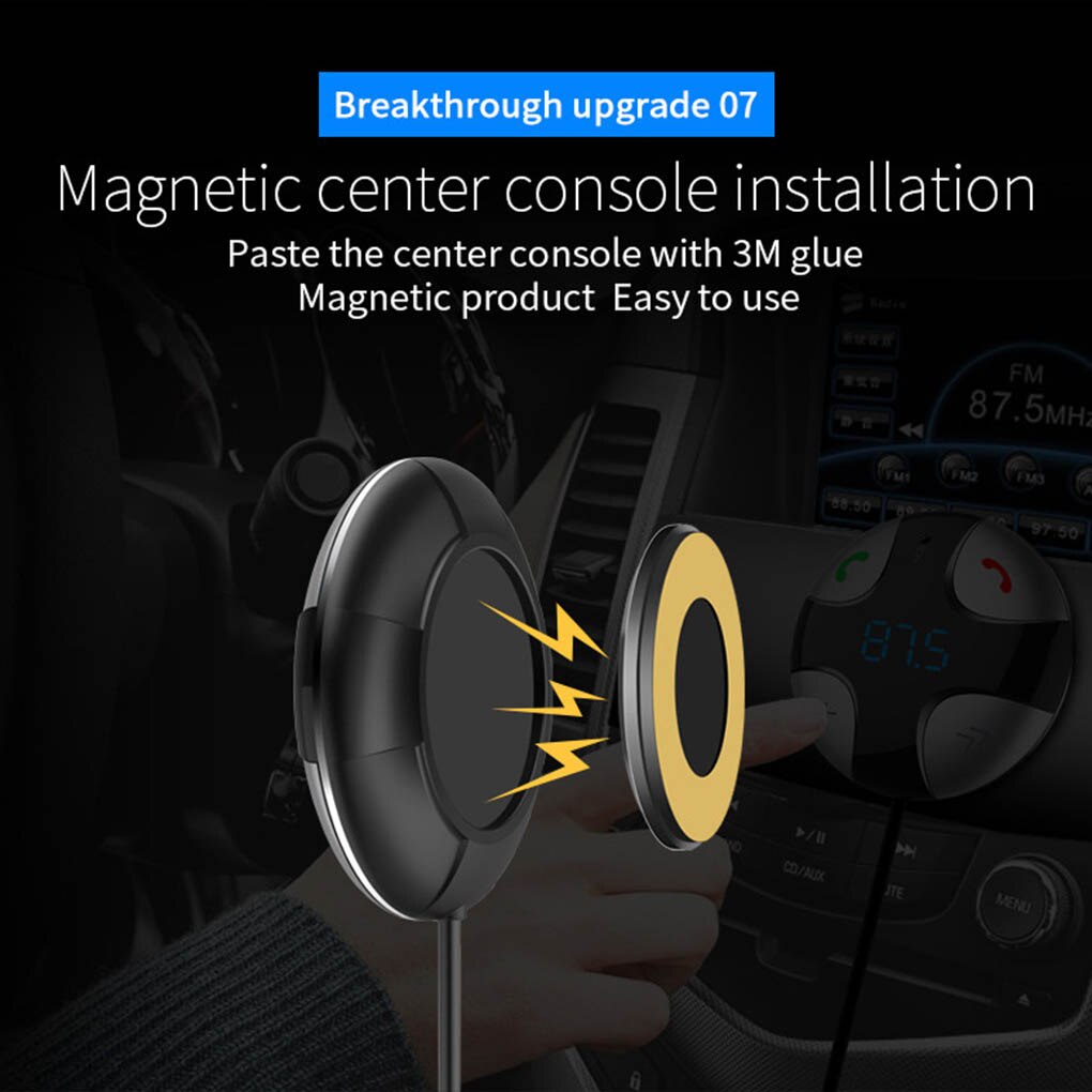 Wireless Bluetooth 4.2 Handsfree Car Kit FM Transmitter Vehicle MP3 Player Dual USB Charger
