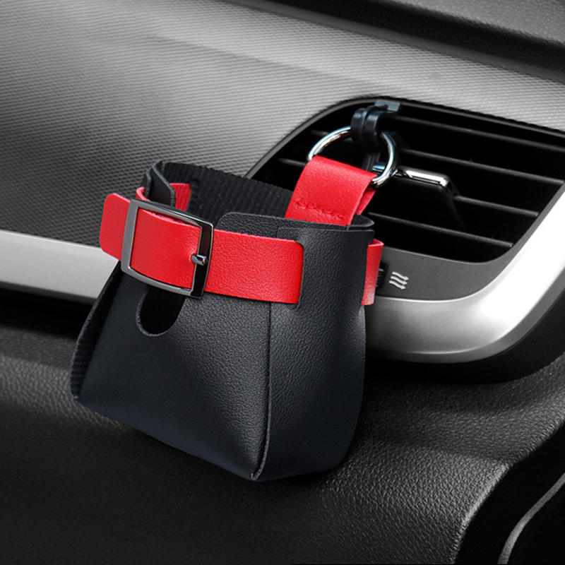 Auto-opbergtas Ontluchter Dashboard Netjes Hangende lederen organizer Box Bril Telefoonhouder Organizer Auto-accessoires: Goud