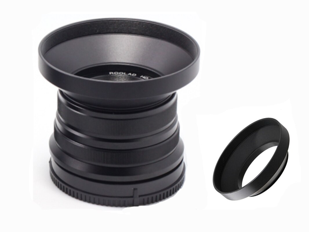 55Mm Groothoek Metalen Zonnekap Voor Nikon Canon Sony Pentax Olympus Schroef Mount Camera Accessoires