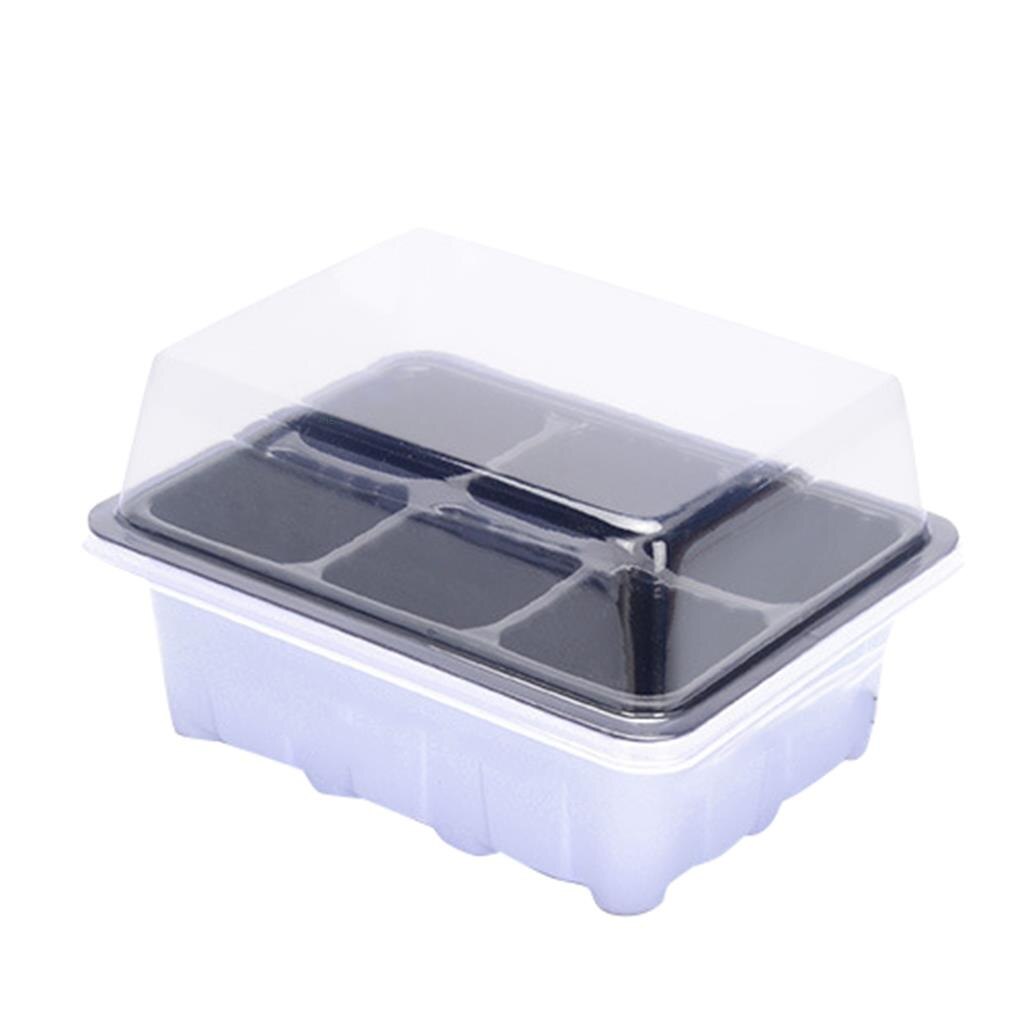 12 cells Seeding Box Breeding Three-piece Set Propagate Seed Flower Grow Starting Germination Nursery Pots Plant Pot Garden: 6cells