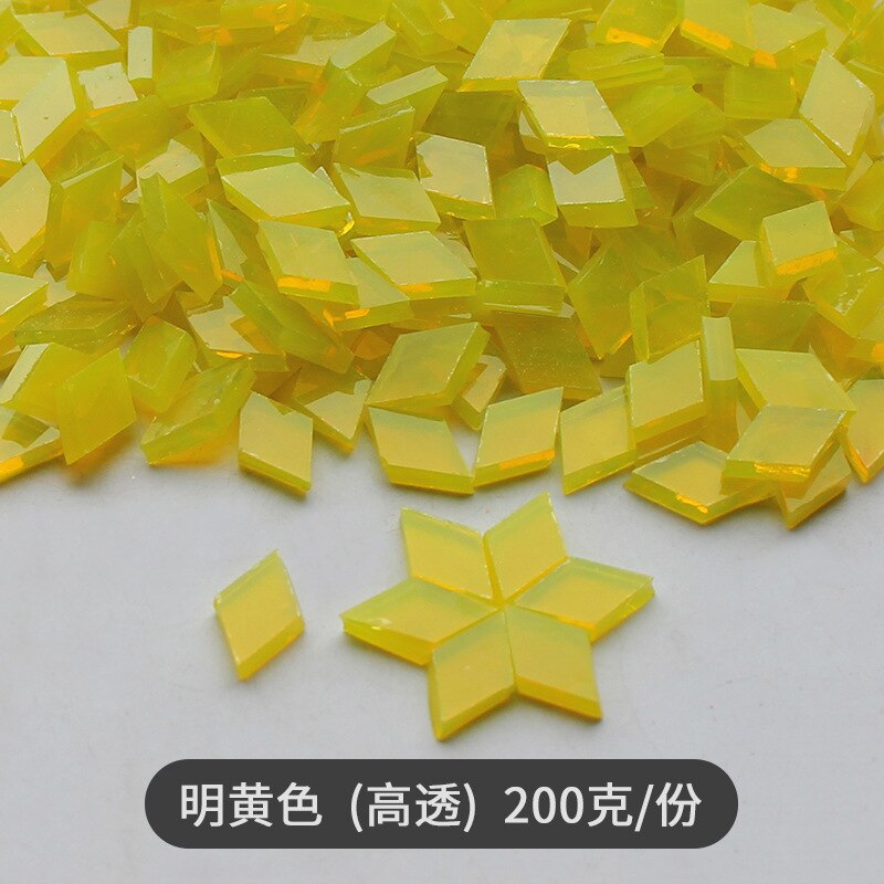 200G Diamant Vormige Glazen Mozaïek Tegels Stukken Ruit Diy Craft Accessoires Mozaïek Maken Materiaal Handgemaakte Kandelaar Lampen: c