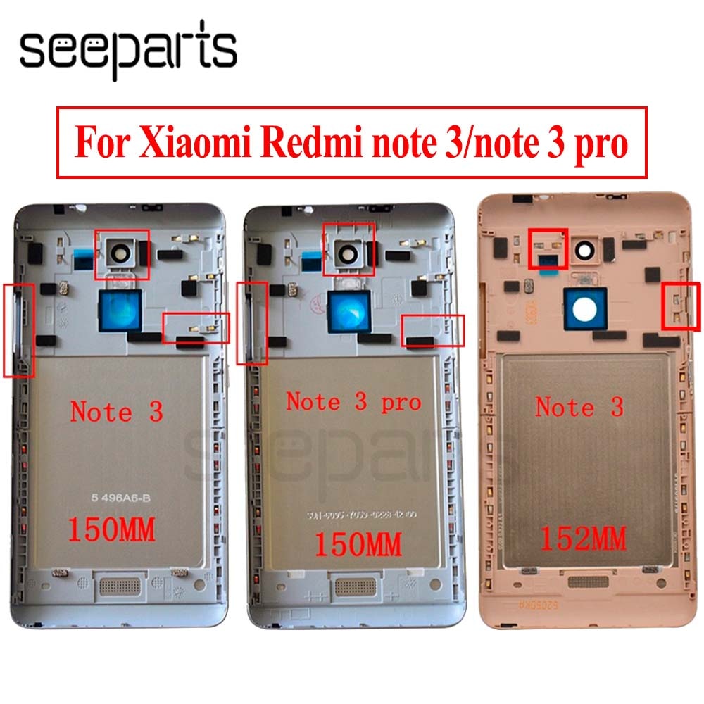 Voor Xiaomi Redmi Note 3 150Mm/152Mm Batterij Cover Redmi Note 3 Pro Back Battery Cover Deur behuizing Case Global/Speciale Editie