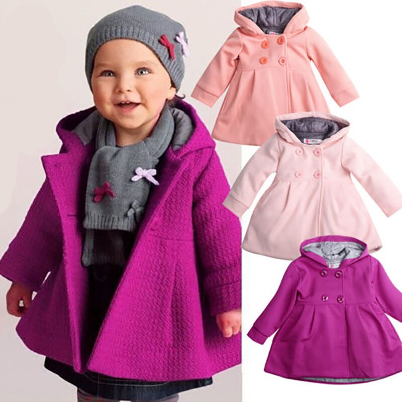 Kids Clothes Girls Jackets Children Hooded Zipper Windbreaker Baby Coat Infant Hoodies For Girl Back to School Winter