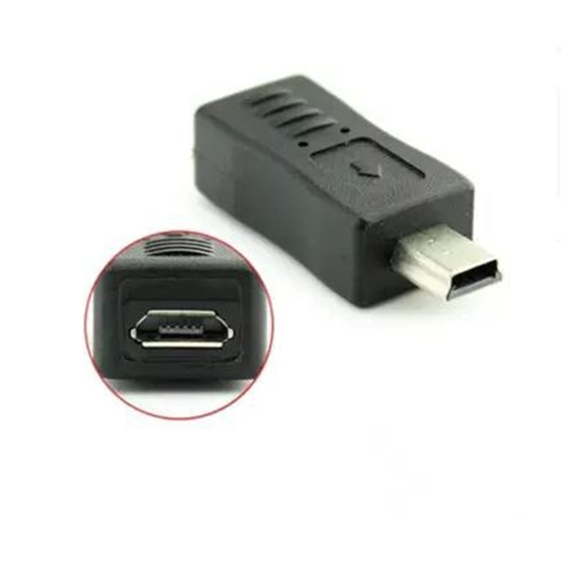 Micro USB Male To Mini USB Female Adapter Connector Converter Adaptor for Mobile Phones MP3