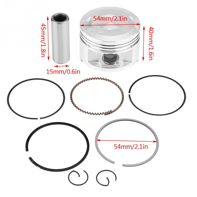 Juego de montaje de anillo de pistón de motocicleta, junta con pasador, para motor Yamaha YBR125 YBR 125 125cc