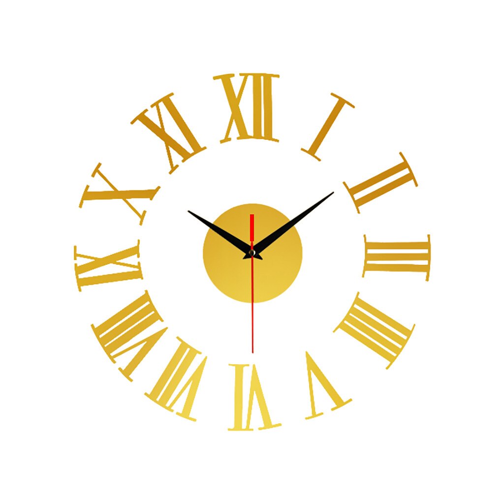 3D diy Acrylic Mirror Wall Clock Watch Quartz Stickers Frameless DIY Wall Mute Clock 3D Mirror Surface Sticker Home Office Decor
