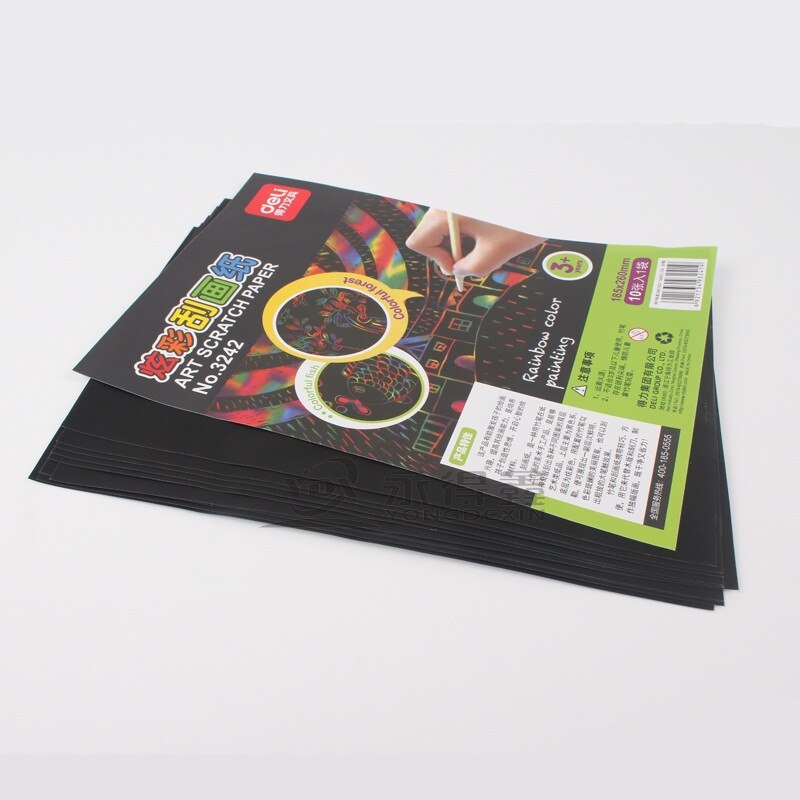 3242 Scratch Art Paper Children 16K Colorful Scratch Drawing Paper