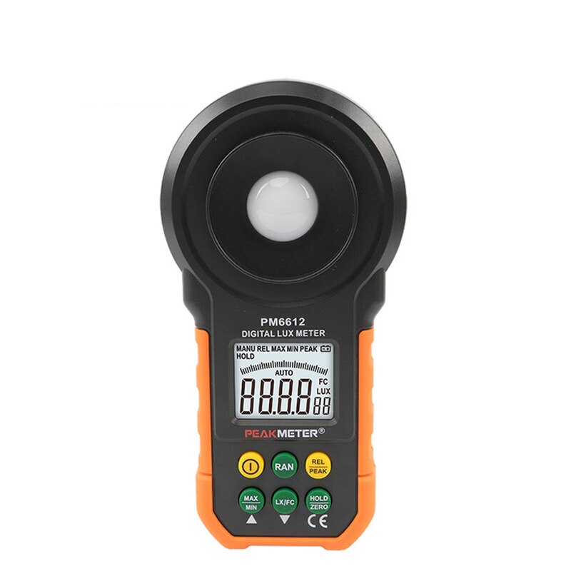 PEAKMETER MS6612 Digital Luxmeter 200,000 Lux Light Meter Test Spectra Auto Range Worldwide Light Illuminance Measuring tool