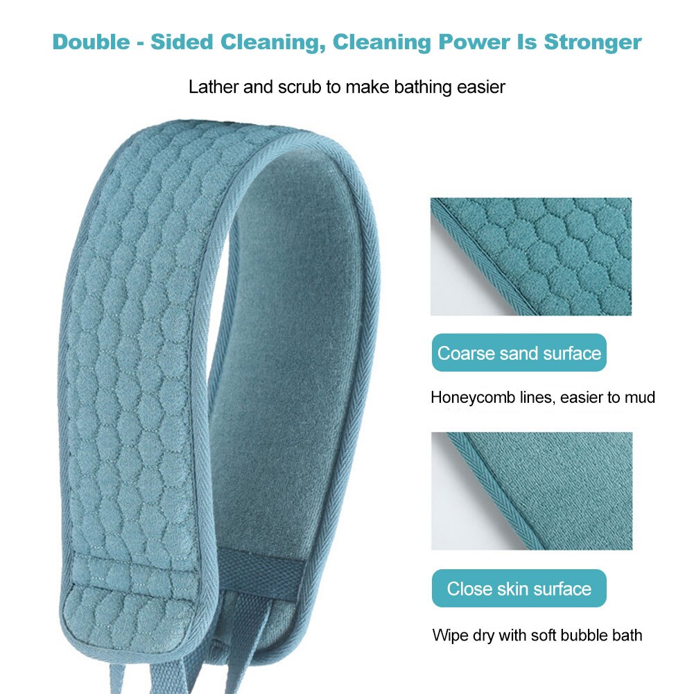 Badhanddoek Handschoenen Set Lange Strip Dubbelzijdig Pull Back Strip Volwassen Wrijven Terug Badhanddoek Bad Benodigdheden Badkamer ceaning Levert