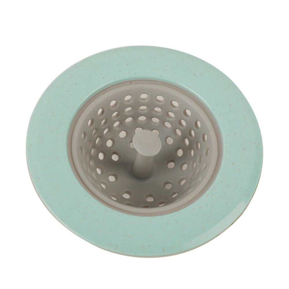 Silikone køkkenvask sil filter prop afløb hul vask vask filter badeværelse afløb hårfanger vask køkken tilbehør: Grøn