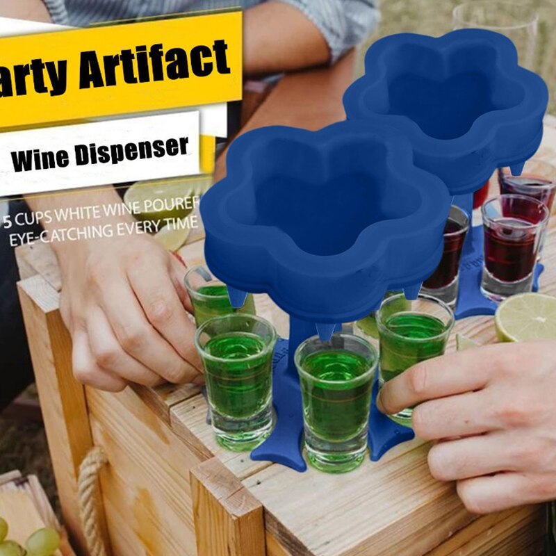 Soporte dispensador de cristal de 5 disparos, estante para copa de vino, enfriador, dispensador de cerveza y bebidas, de , herramientas de Bar, accesorios de Bar