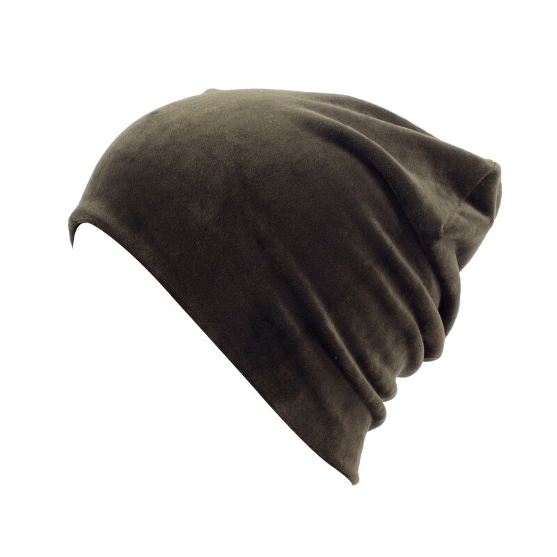Bonnet en velours pour femme, décontracté Polyester, Skullies, Skullies, Bonnet, hiver, velours uni, cagoule, Sapka