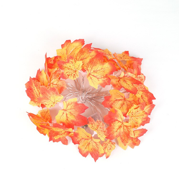 1.5M 3M 20 Lights DIY Maple Leaves Garland Led Fairy Lights for Christmas Decoration Autumn String Light Festive Halloween Decor