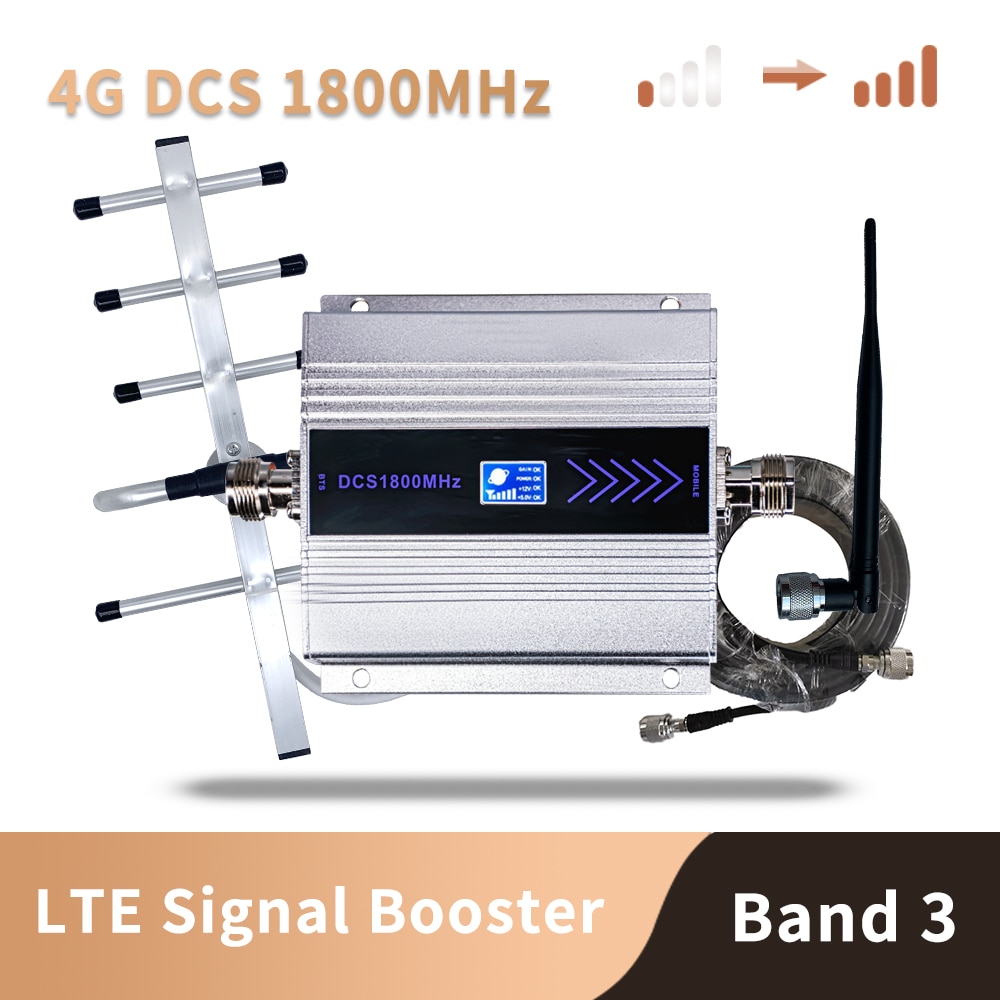 3G 4G LTE DCS 1800mhz Moblie Telefon Booster GSM 1800 Signal Repeater Zellulären Handy Verstärker Netzwerk 65dB Gain LCD Display