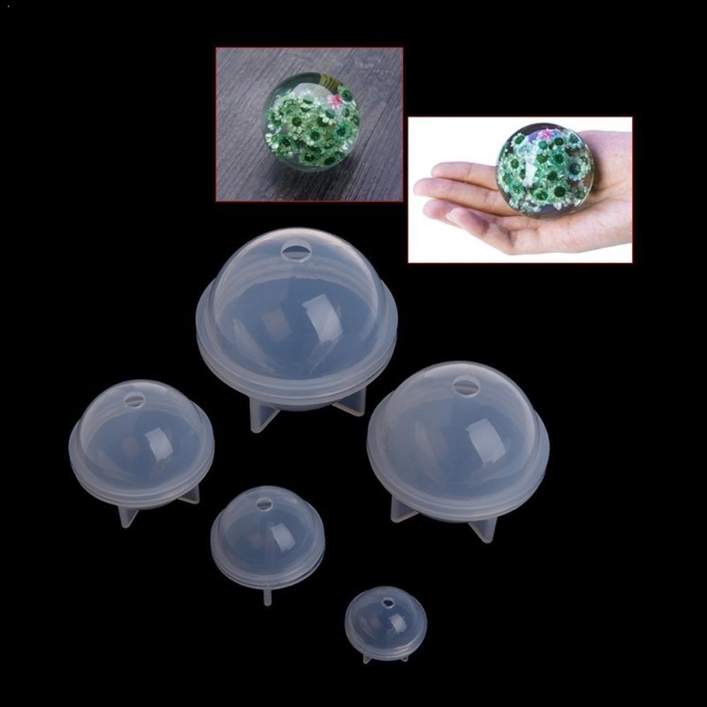 5 Sizes DIY Round Ball Silicone Mold Resin Pendant Making Crafts For Epoxy Mold 3D tools Jewelry Resin B5F5