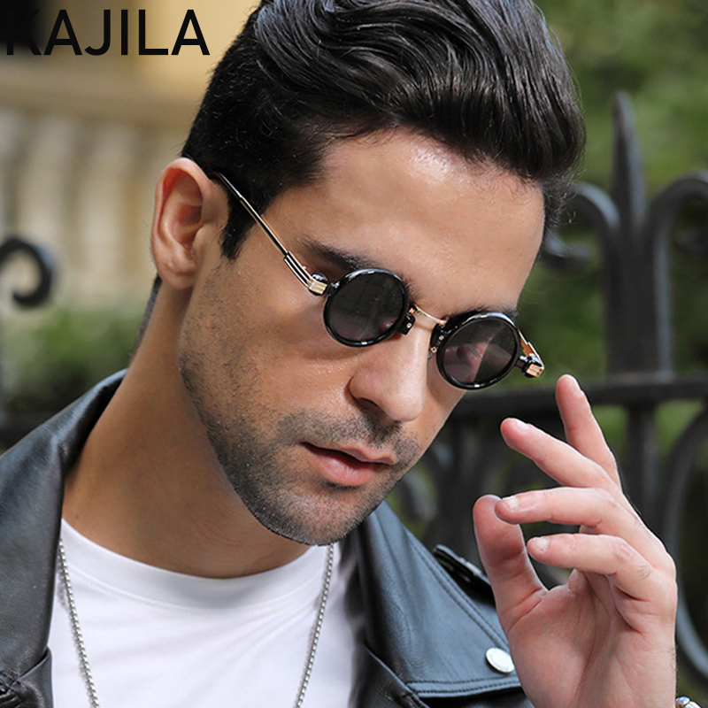 Vintage Small Round Steampunk Sunglasses Men Luxury Brand Punk Sun Glasses For Male Eyewear Shades Lentes De Sol