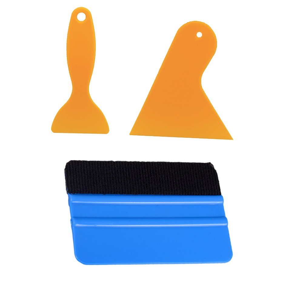 TOFAR Auto Ting Kit Vinyl Wrap Gereedschap Glasfolie Zuigmond Schraper Stickers Gesneden Mes Voertuig Styling Accessoires Vinyl Spatel: Oranje