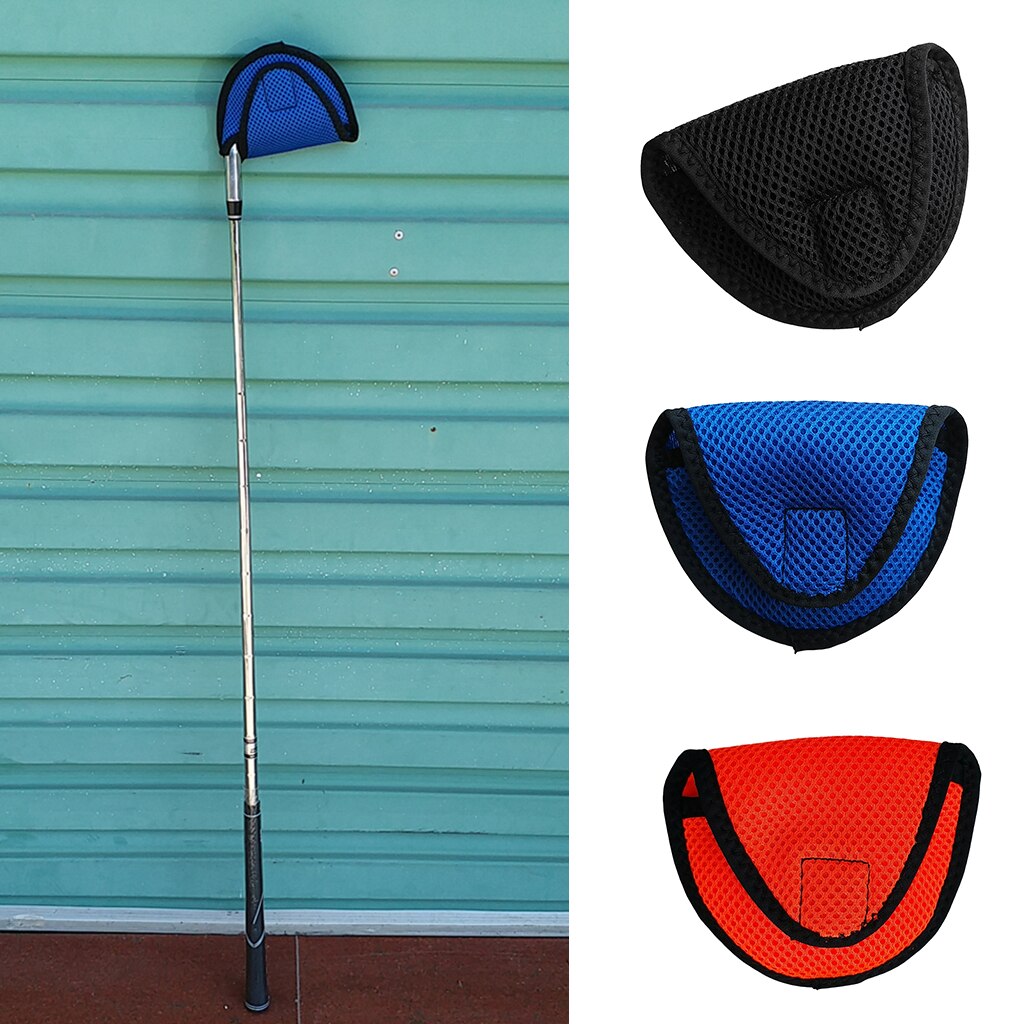 Lichtgewicht Mallet Putter Head Cover Golf Headcover Protector Bag Met Bevestiging Tape Voor Scotty Putter Borduurwerk Headcover