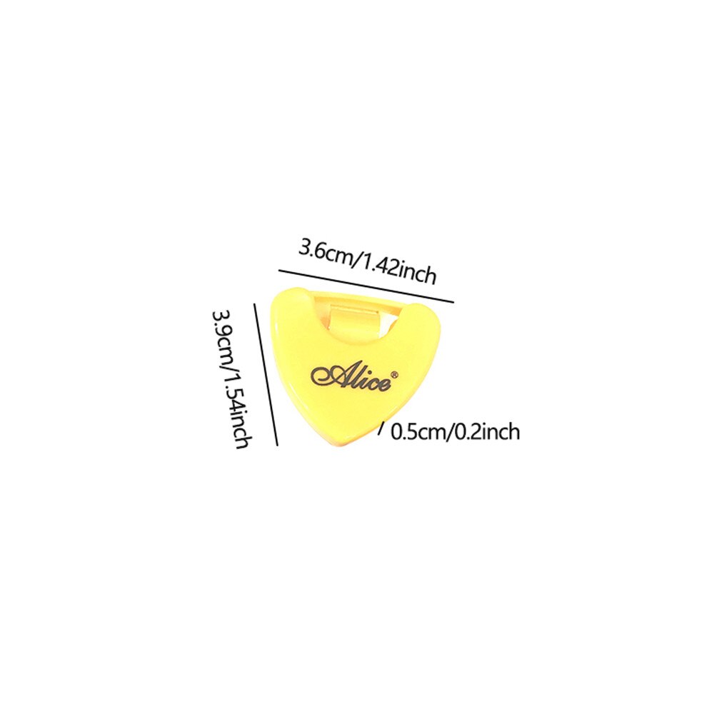 Alice Guitar Pick Holder Large Capacity Plastic Plectrum Case with Self Adhesive Sticker for Guitar Parts Guitar Plectrum Holder: Yellow