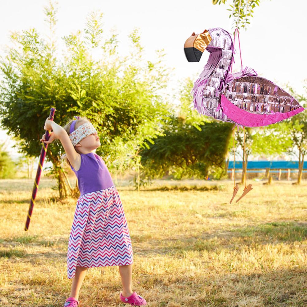 30x40x10cm Big Pinatas Flamingo Hanging Foil Pinata Props Children Girls Birthday Fillable Party Beating Props Party Supplies