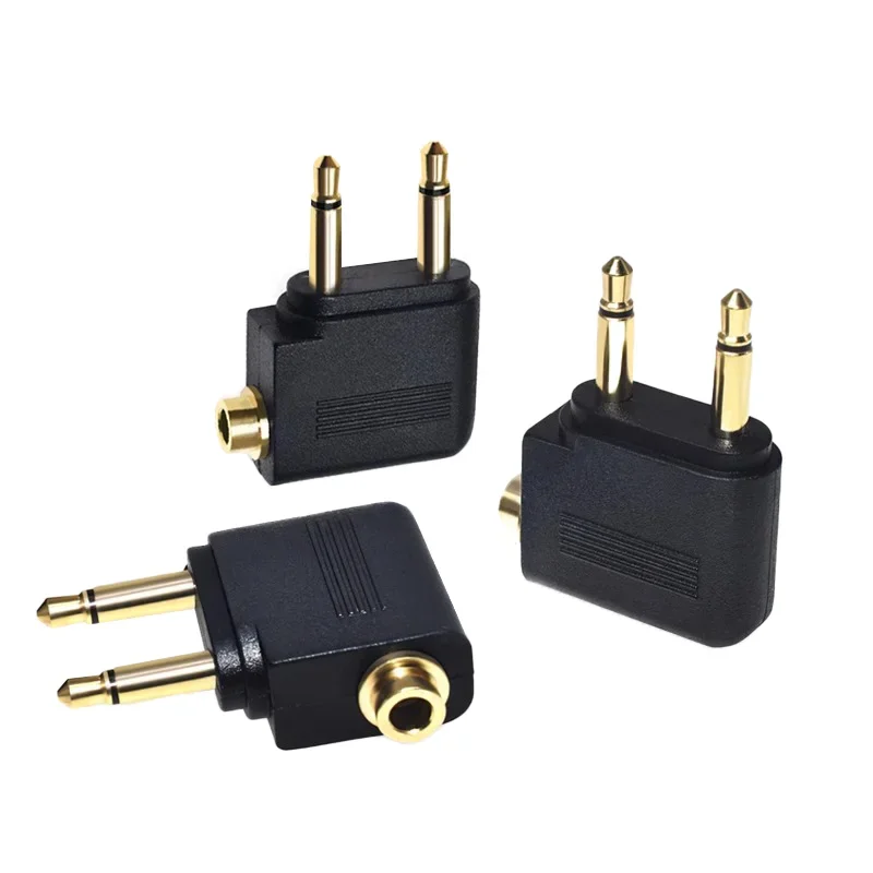 2/4/8 pièces 2x3.5mm prise à 3.5mm Jack compagnie aérienne Mono adaptateur Audio pour avion voyage casque casque écouteur