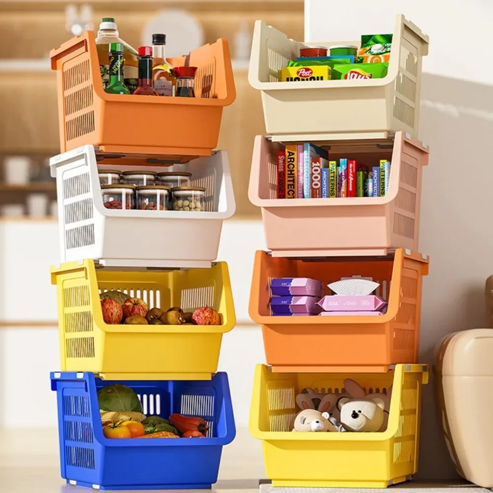HOShelves-mir de rangement empilable à roulettes, grande capacité, stockage de légumes et de fruits, stockage de jouets multicouches T1