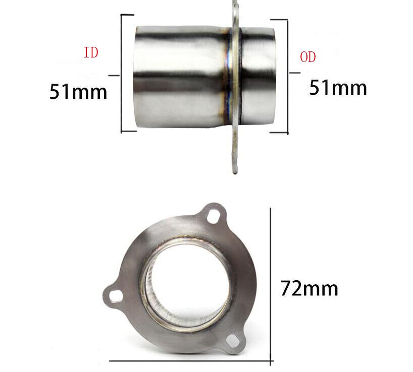 Adaptador de escape para motocicleta, conector reductor de 60mm a 51mm, 51-38mm, CB400, ZRX400