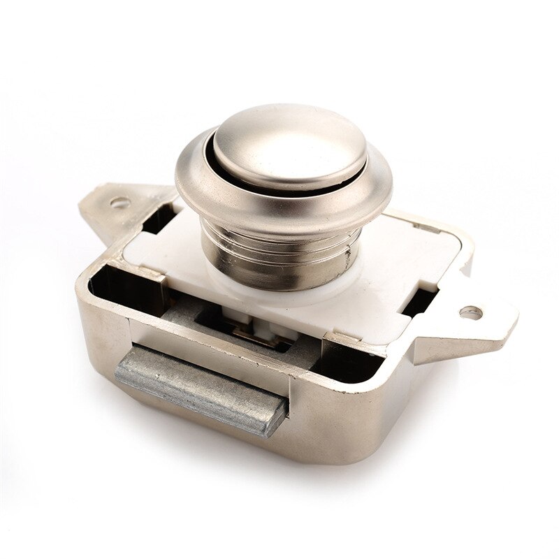 Zinc Alloy Push Button Latch for Cabinet Bedroom Dressing Table Drawer Keyless Handle Locks Home Renovation Hardware Supplies: A3