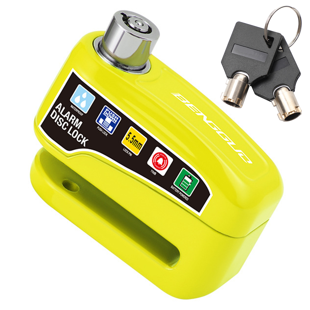 Motorrad Alarm Rad Scheibenbremse Schloss Anti Diebstahl Fahrrad Alarm Scheibenbremse Elektrische Schloss Wasserdichte Motorrad Fahrrad Zubehör: Grün