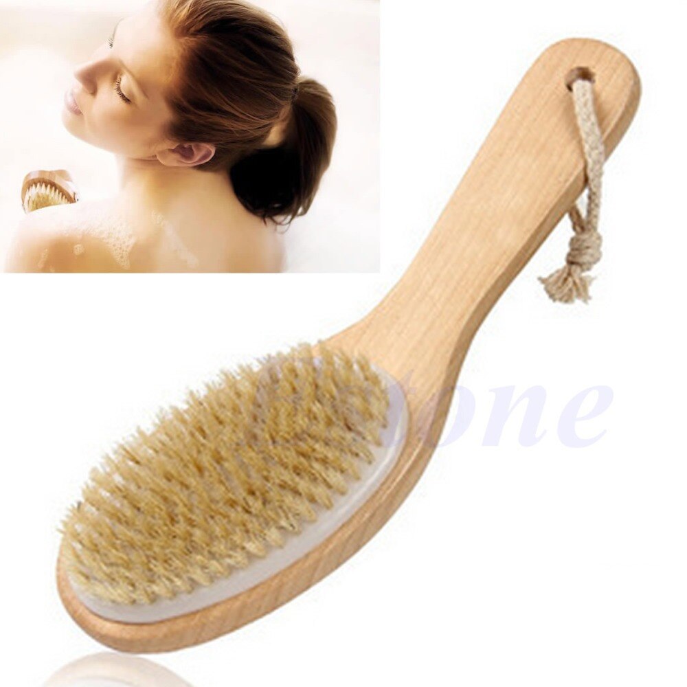 Brosse d'exfoliation de peau sèche de soies naturelles de corps complet désintoxication combattent la Cellulite Tool-S127