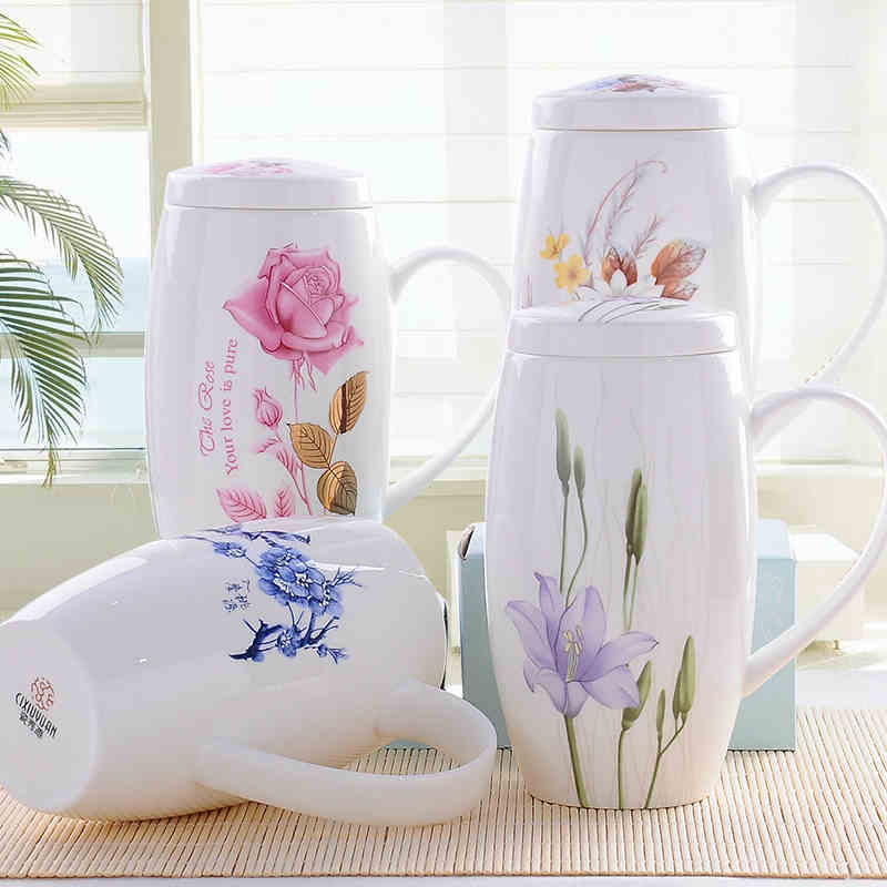 700ml,  bone porcelæn stort kaffekrus, keramisk tumbler te-tid, stort krus julekop, porcelæn stort krus, emalje kop taza