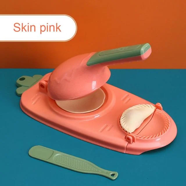2 In1 Dumpling Maker Mold Machine Kitchen Dumpling Making Tool Dough Skin Artifact Pressing Molder Wrapper Presser Gadgets Bake: Dark Khaki