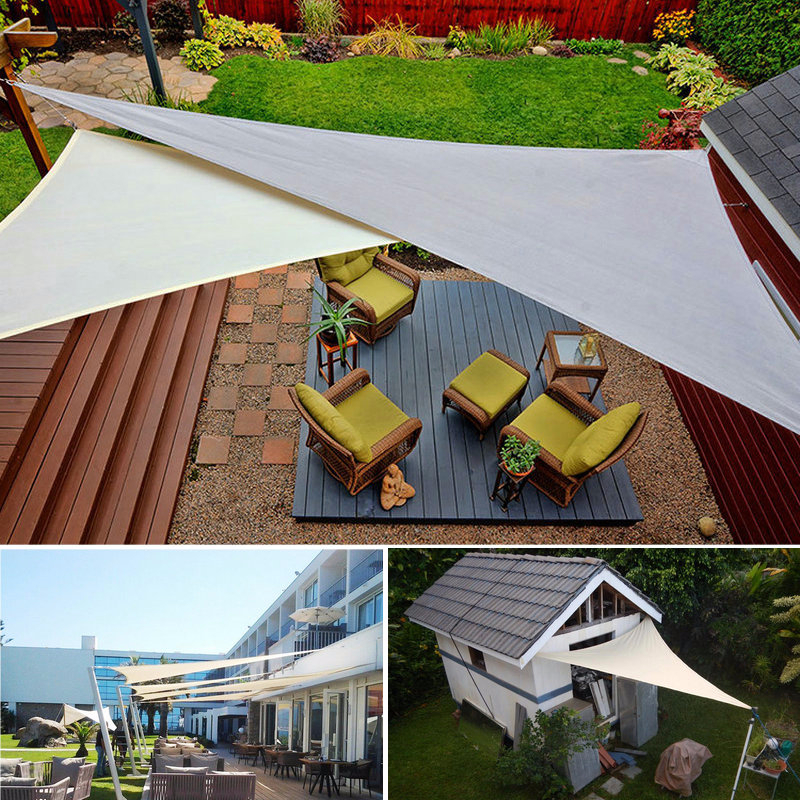 Sun Shelter Anti-UV Triangle Quadrilateral Waterproof Awning Shade Tent Sail Sunshade Tarp Tent For Garden Beach Outdoor Awning