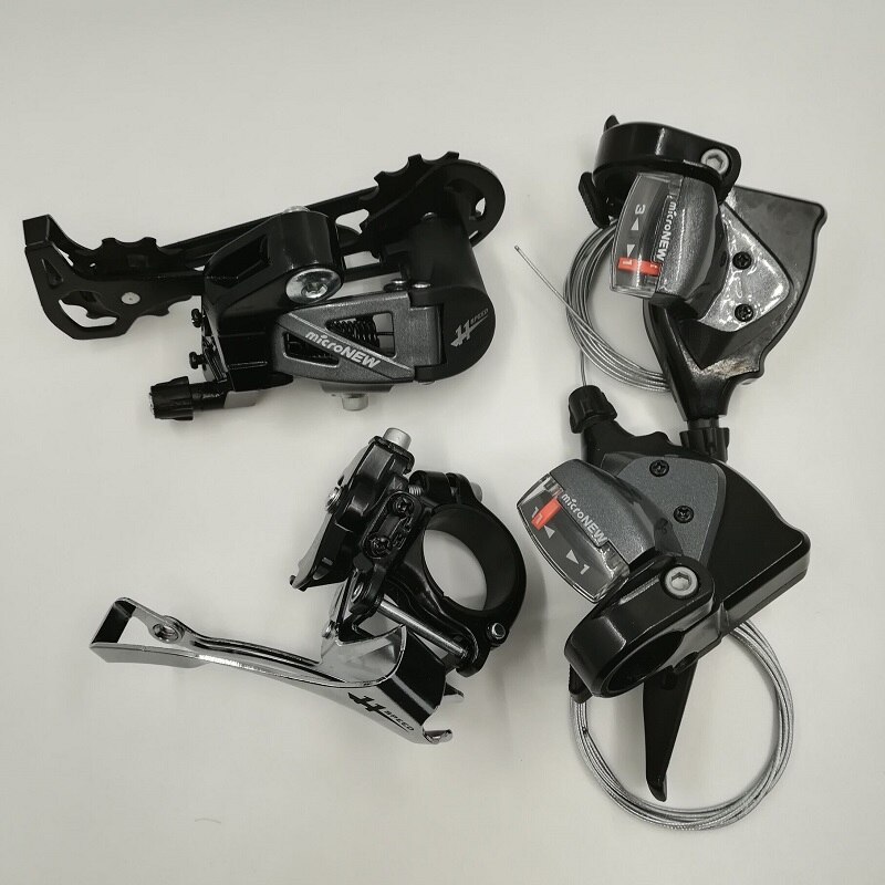 Bike Derailleurs Set, 1 Pair 3 X 7/8/9 Speed Speed Derailleurs Gear Shift Derailleur Left/Right Shifter Cycling Accessory(3 * 8 Speed