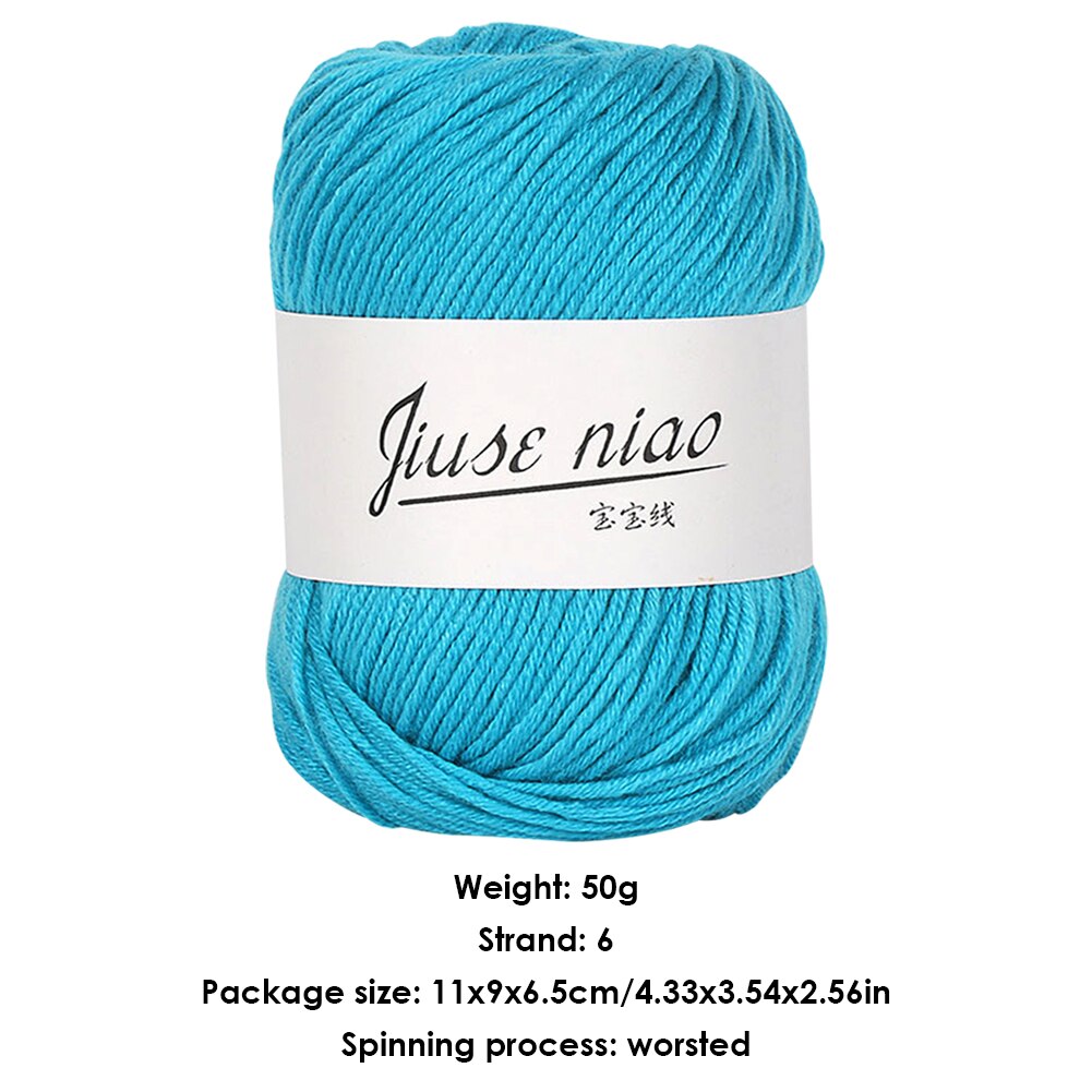 50g Pure Cotton Thin Yarn Crochet Knitting Baby Threads Soft Material DIY Tools Baby Knitted Crochet Yarn Scarves Clothes: M