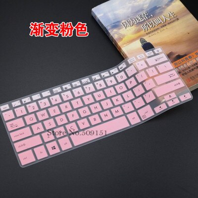 Para Asus E406 E406M E406MA E406SA Y4000 Q405Q 405UA Q405U X405 X405UQ X405UA X405U 14 polegada Teclado do laptop Tampa da pele protetor: Gradual pink