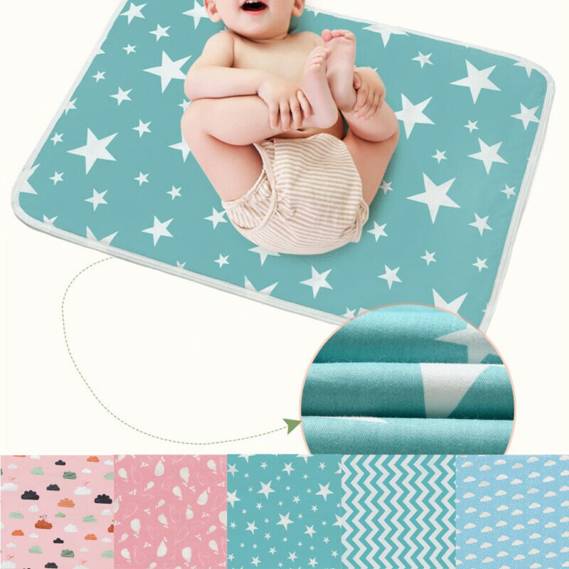 Casa 50x70cm tapete reutilizável bebê infantil à prova dinfant água esteira cama fralda capa mudança urina almofada