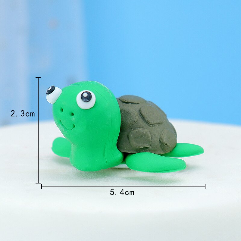Lovely Sea Ocean Theme Happy Birthday Cake Topper Party Supplies Submarine World Summer Fish Series Cake Decoration: Sea turtle