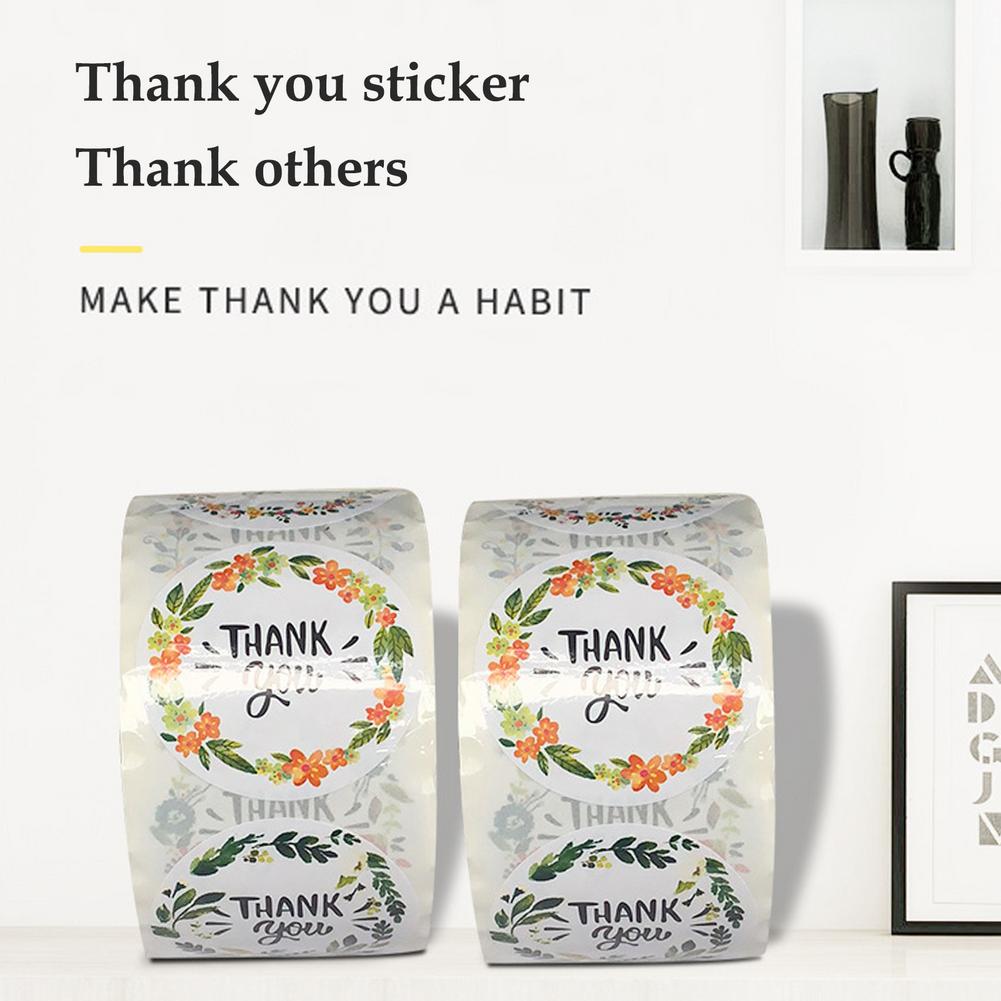 Thank You Stickers Labels Roll , Cake Labels Stickers Mixed 500 Labels Thanksgiving Stamp for Bags