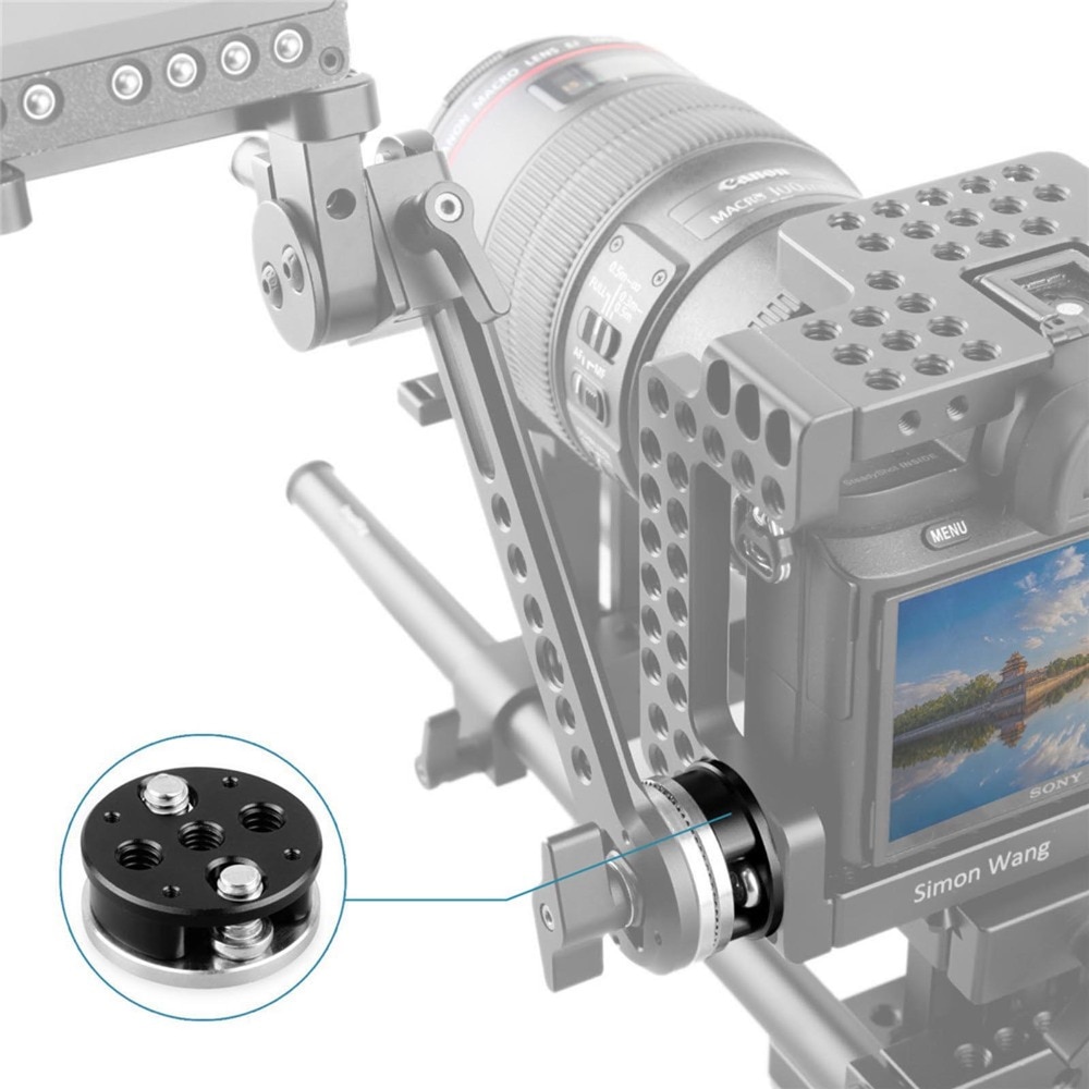 SmallRig 31.8mm Diameter Standard ARRI Rosette Bolt-On Mount (M6 Thread) For Camera Wooden handle EVF Mount Attachment - 1939