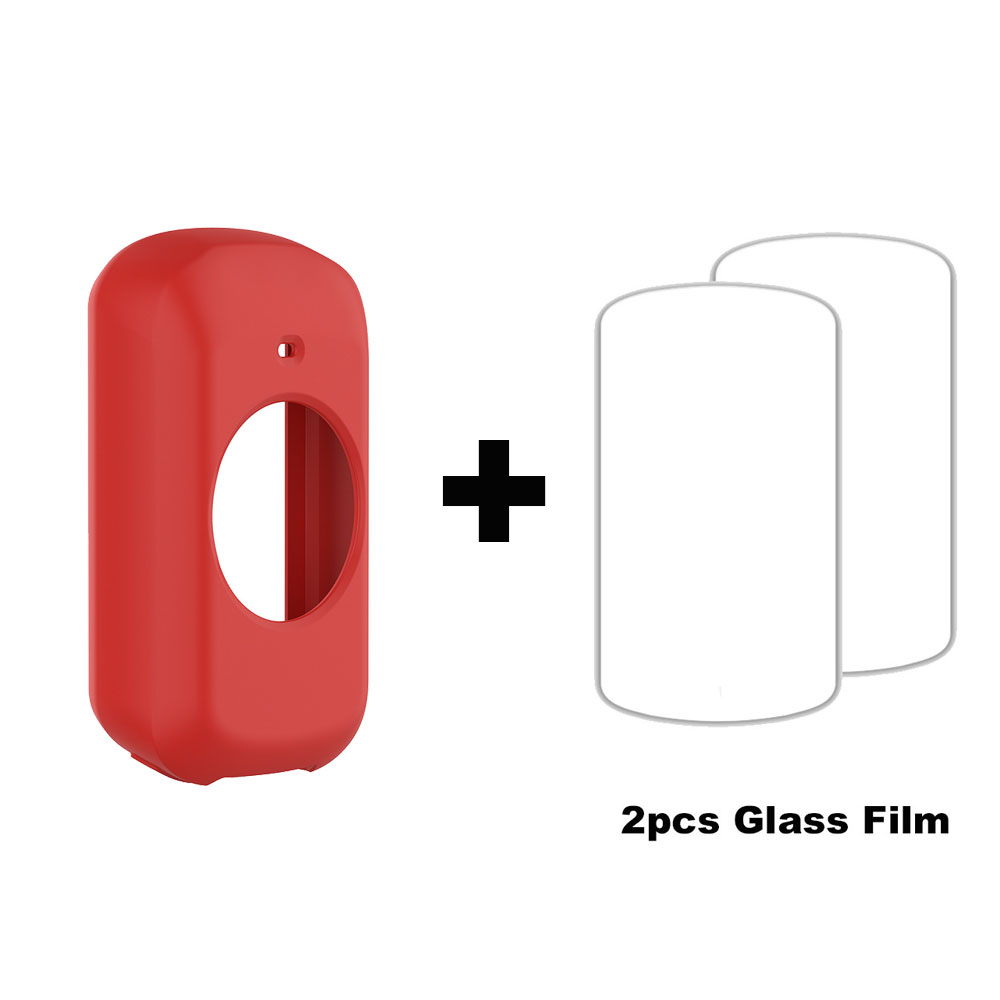 Para Garmin Edge 130 530 830 Plus silicona Gps bicicleta ordenador protección de pantalla Cyclocomputer funda protectora película de vidrio