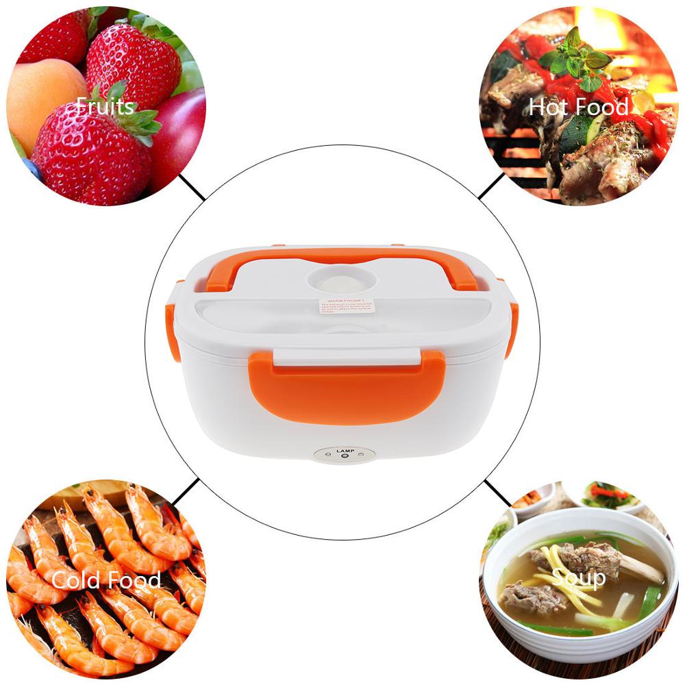 Tragbare 12V 1,5 L Teilt-typ Tragbare essen Wärmer Heizung Halten Elektro Mittagessen-Kasten mit Löffel/12V Ladung Linie für Auto