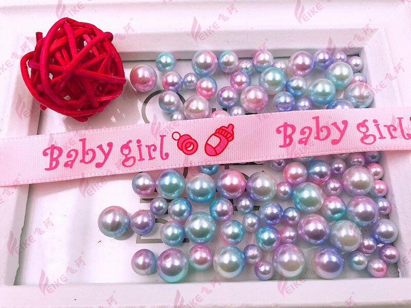 10 yardas/rollo de cinta de satén para Baby Shower It's A Boy/Girl, cinta de , cinta DIY hecha A mano, cintas para la de cumpleaños