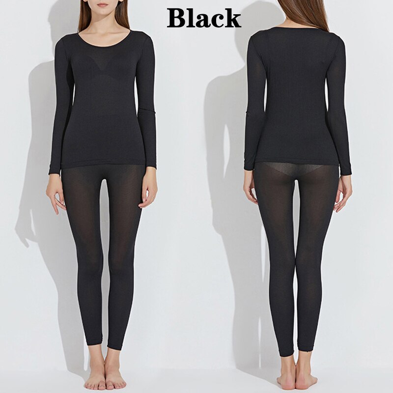 Men Women Self-Heating Thermal Underwear Set Tops + Trousers 37 Degrees Constant Temperature Soft Slim Elastic Thermal Underwear: 01