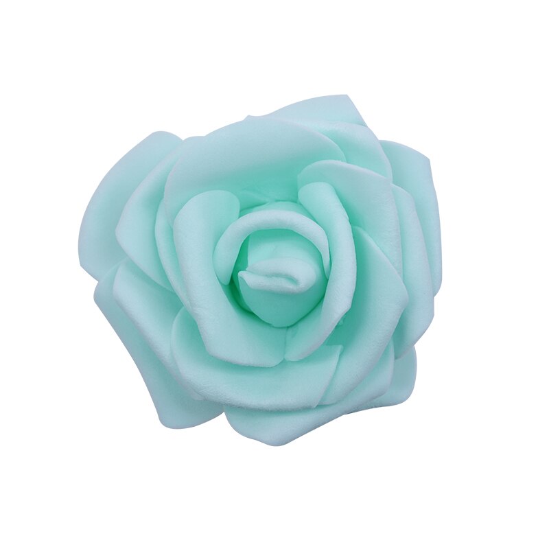 30Pcs 8 Cm Grote Foam Rose Kunstmatige Bloemhoofdjes Voor Bruiloft Decoratie Diy Kransen Boeket Handgemaakte Ambachten Accessoires: F12 Mint green