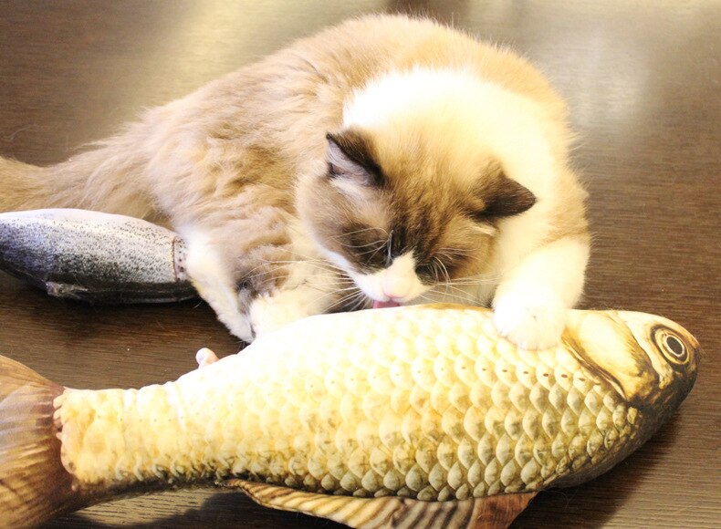 Simulation Plush Catnip Fish Toy for Cat Playing Training Tool Cats Pets Mint Fish Chew Toys Cat Rest Bite Pillow Scratch Board