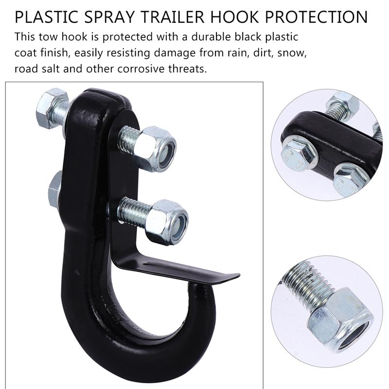1Pc Trailer Hook Durable Towing Hook Bumper Trailer Hook Trailer Hitch For Caravans Recreational Vehicles Trailers Vehicle