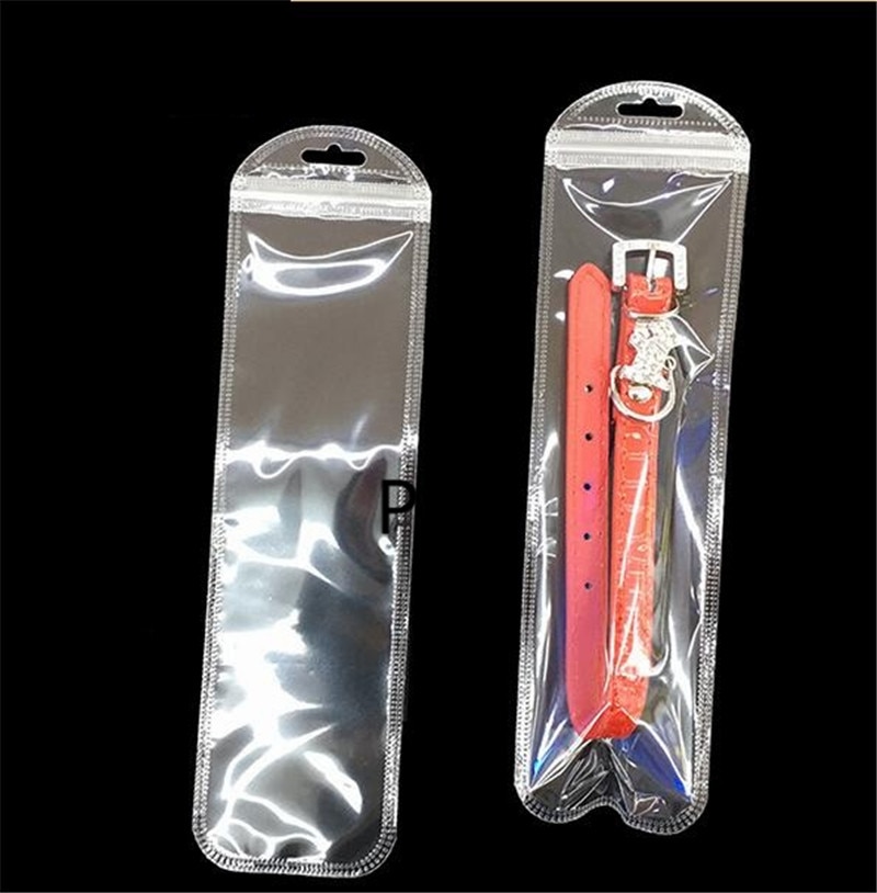 100 Pcs Duidelijke Zak Hersluitbare Plastic Zak Lange Self Druk Seal Resealable Zip Lock Plastic Verpakking Horloge Zakken Pen Sieraden pouch